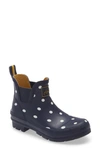 Joules Wellibob Short Rain Boot In French Navy Spot