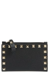 VALENTINO GARAVANI ROCKSTUD ZIP COIN & CARD POUCH,ZW2P0605VSH