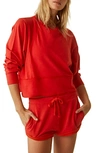 Free People Fp Movement Where The Wind Blows Sweatshirt In Red