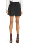 CHLOÉ PLEATED DOUBLE FACE CREPE SHORTS,C21SSH15036