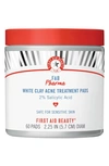 FIRST AID BEAUTY FAB PHARMA WHITE CLAY ACNE TREATMENT PADS WITH 2% SALICYLIC ACID,36200