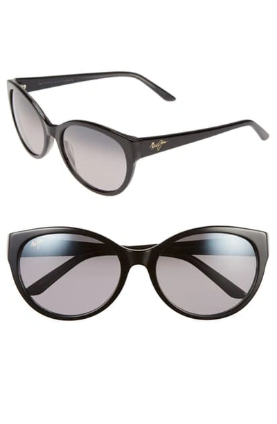 Maui Jim 58mm Polarizedplus Sunglasses In Black/ Charcoal/ Neutral Grey