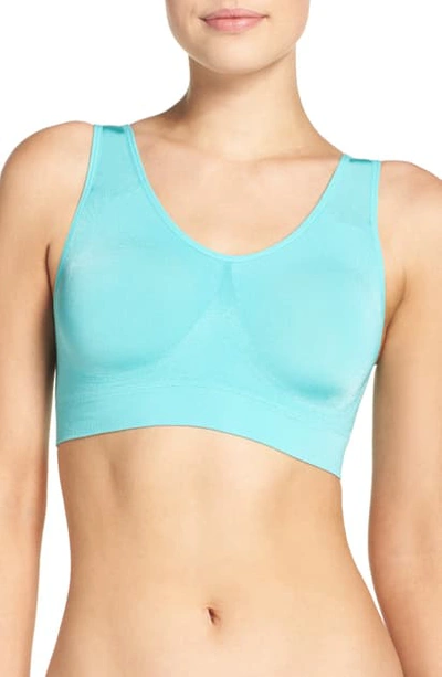 Wacoal B.smooth Wireless Padded Bralette In Blue Turquoise