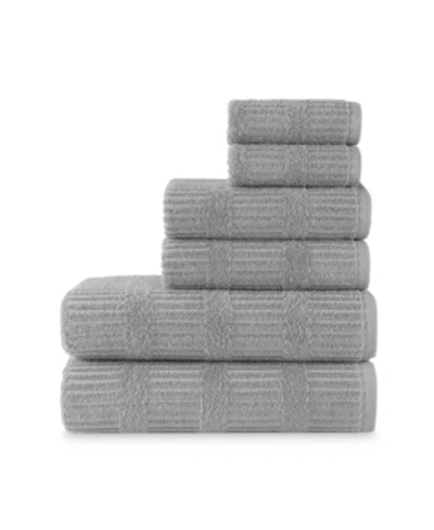 Talesma Bermuda 6 Pieces Towel Set Bedding In Silver
