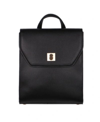 Alfani Circle Lock Backpack, Created For Macy's In Black/gold