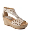 Baretraps Miriam Wedge Sandals In Gold