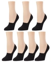 Memoi Hi-cut Women's Liner Socks, Pack Of 7 In Black