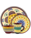 Elama Puesta De Sol 16 Piece Service For 4 Stoneware Dinnerware Set In Multi