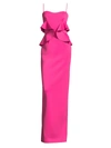 Black Halo Women's Delray Floor-length Gown In Iconic Pink