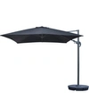 BLUE WAVE SANTORINI II 10' SQUARE CANTILEVER UMBRELLA IN BLUE SUNBRELLA ACRYLIC