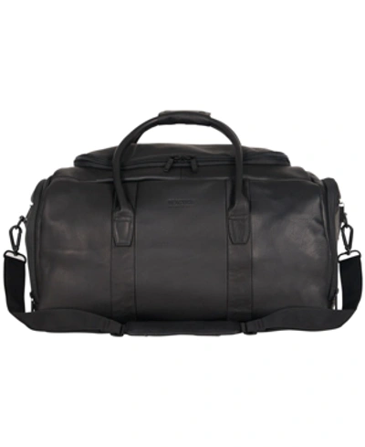 Kenneth Cole Reaction Colombian Leather 20" Single Compartment Top Load Travel Duffel Bag In Black