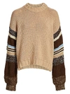 Baum Und Pferdgarten Women's It Takes A Family Claudine Sweater In Camel Mix