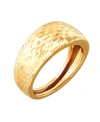 ITALIAN GOLD POLISHED DIAMOND CUT DOME RING IN 10K YELLOW GOLD