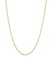 ITALIAN GOLD POLISHED TWO-TONE DIAMOND CUT 16" SINGAPORE CHAIN IN 10K YELLOW GOLD AND WHITE RHODIUM