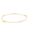 Macy's Polished And Diamond Cut Graduated Burst Disk Bracelet In 10k Yellow Gold In Yellow Gold