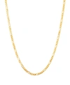 ITALIAN GOLD POLISHED 22" FIGARO CHAIN (1.85MM) IN 10K YELLOW GOLD