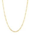 ITALIAN GOLD POLISHED 20" FIGARO CHAIN (1.85MM) IN 10K YELLOW GOLD