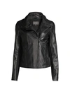 Mackage Women's Sandy Leather Motto Jacket In Black