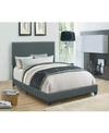 Coaster Home Furnishings Rockville Upholstered Twin Bed With Nailhead Trim In Charcoal