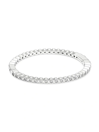 Adriana Orsini Svelte Rhodium-plated Cubic Zirconia Bevel Bracelet