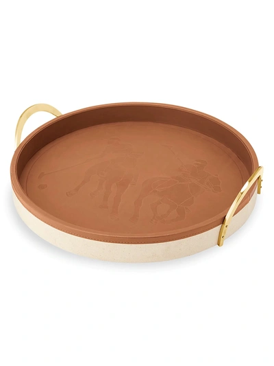 Polo Ralph Lauren Neutral Garrett Leather Tray In Neutrals