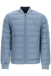 Kenzo Tiger Motif Reversible Padded Jacket In Light Blue