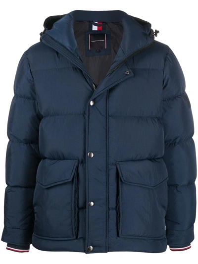 Tommy Hilfiger Water-repellant Padded Jacket In Blue