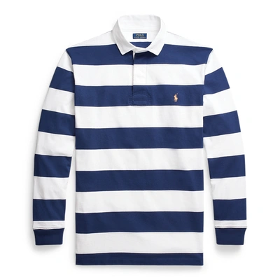 Polo Ralph Lauren The Iconic Rugby Shirt In Freshwater/clsc Oxfrd Wht