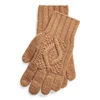 Polo Ralph Lauren Hand-knit Cable Cashmere Gloves In Camel Melange