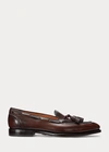 Polo Ralph Lauren Luther Tassel Burnished Calfskin Loafer In Dk Brown