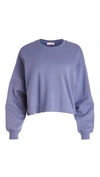 RE:NAMED RE: NAMED OVERSIZED CROPPED TERRY FLEECE SWEATSHIRT,NAMEL30344