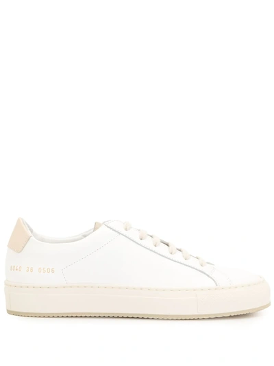 Common Projects Side Logo Detail Trainers In Yellow