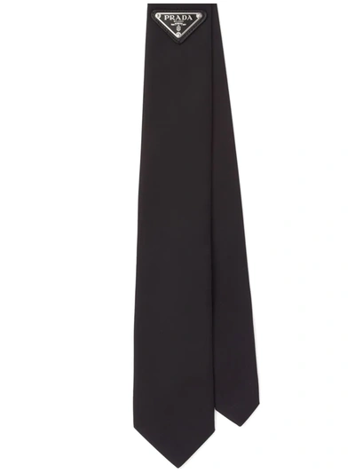 Prada Re-nylon Gabardine Tie In Black