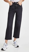 Levi's Black Ribcage Straight Ankle Jeans In Feelin Cagey