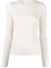 Remain Birger Christensen Basel Long Sleeve Open Back Knit Sweater In Neutrals