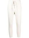 Nili Lotan Nolan Cotton Track Trousers In Neutrals