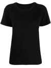 Nili Lotan Silk Short Sleeve T-shirt In Black