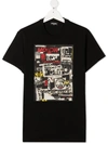 DSQUARED2 TEEN VEHICLE COLLAGE-PRINT T-SHIRT