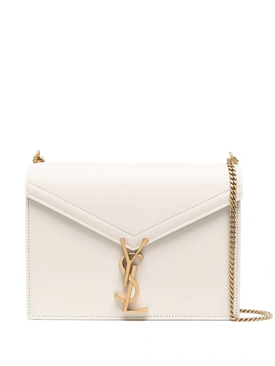 Saint Laurent Cassandra Monogram Shoulder Bag In Neutrals