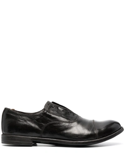 Officine Creative Arc Laceless Oxford Shoes In Brown