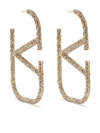 VALENTINO GARAVANI SIGNATURE VLOGO CRYSTAL-EMBELLISHED EARRINGS