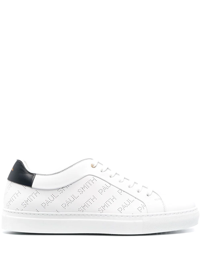 Paul Smith Perforated-logo Sneakers In White