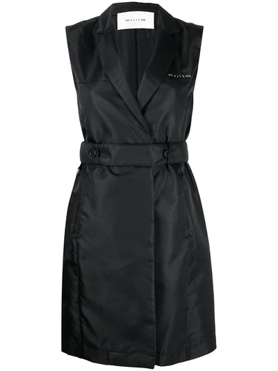 Alyx Logo-print Tailored Mini Dress In Black
