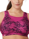 Glamorise Women's Plus Size Sport Elite Performance Camisole Bra 1067 In Fuchsia Print
