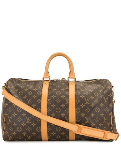 Pre-owned Louis Vuitton  Keepall Bandoulière 45 Travel Bag In Brown
