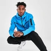 Nike Men's Sportswear Tech Fleece Taped Full-zip Hoodie In Light Photo Blue/black
