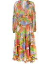 ZIMMERMANN RIDERS FLORAL RUFFLED DRESS