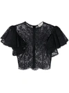 ALEXANDER MCQUEEN LACE CROPPED BLOUSE
