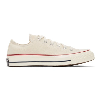 Converse Off-white Chuck 70 Low Top Sneakers In Beige