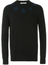 Givenchy Star Patches Wool Blend Sweater, Black